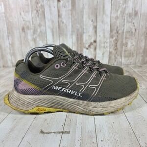 Merrell Moab Flight Womens Trail Running Shoes Olive Green Purple J066818 Size 9